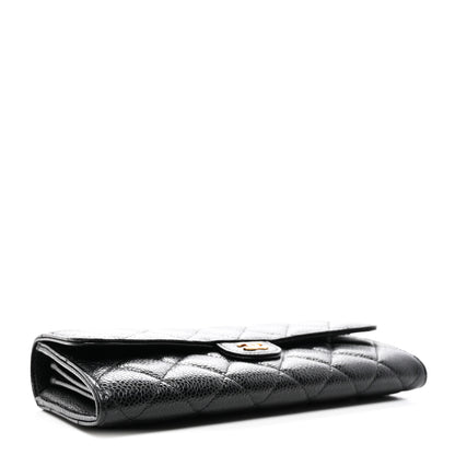 Chanel Caviar Quilted Large Gusset Flap Wallet Black 4 of 10