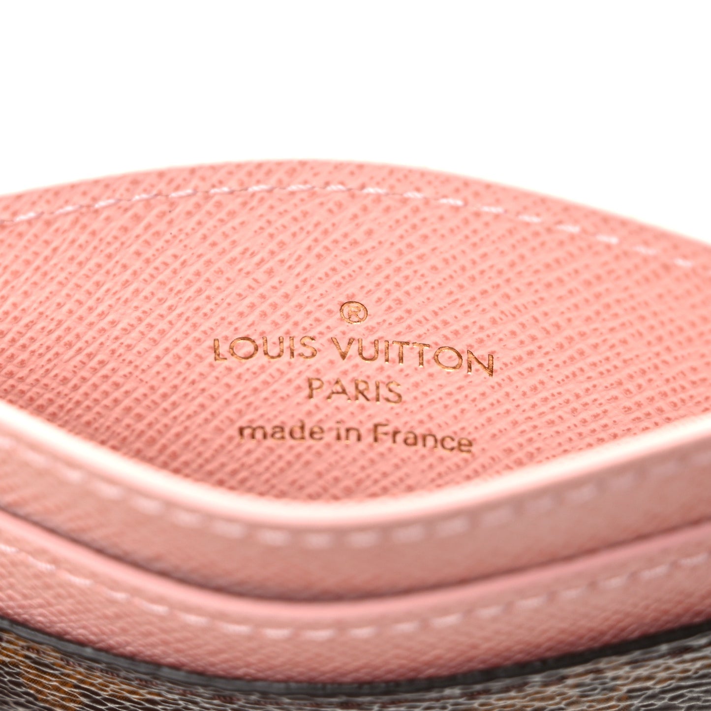 Monogram LV Charms Card Holder Rose Ballerine