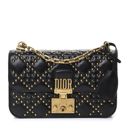 Christian Dior Lambskin Cannage Studded Small Dioraddict Flap Bag Black 1 of 10