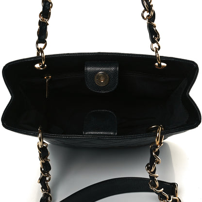 Chanel Caviar Quilted Petit Shopping Tote PST Black 7 of 7