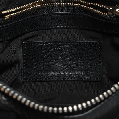 Alexander Wang Pebbled Leather Rockie Black w Pale Gold Hardware 6 of 9