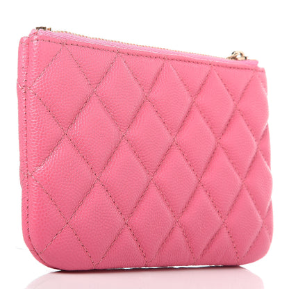 Chanel Caviar Quilted Small Cosmetic Case Pink 3 of 10