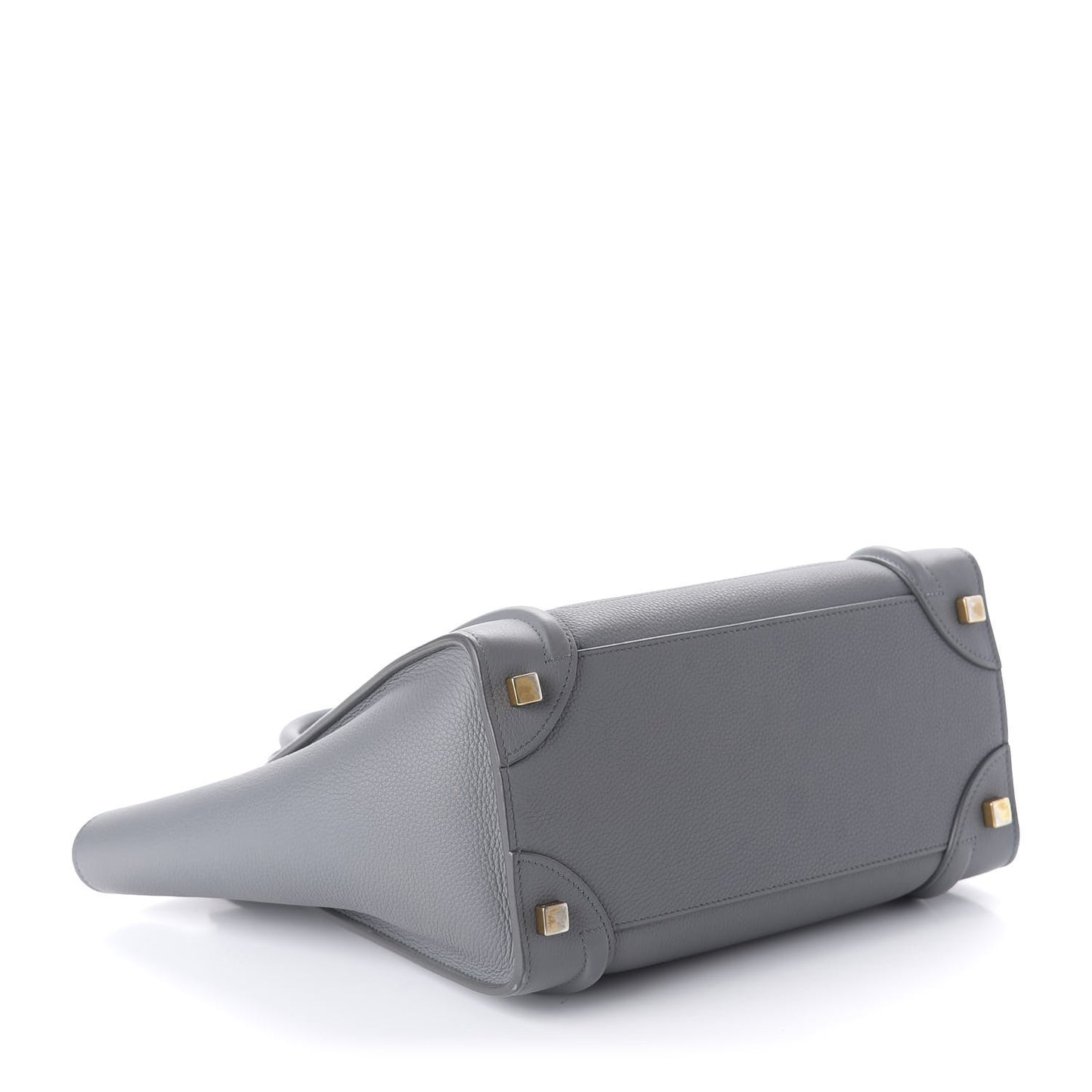 Drummed Calfskin Micro Luggage Kohl