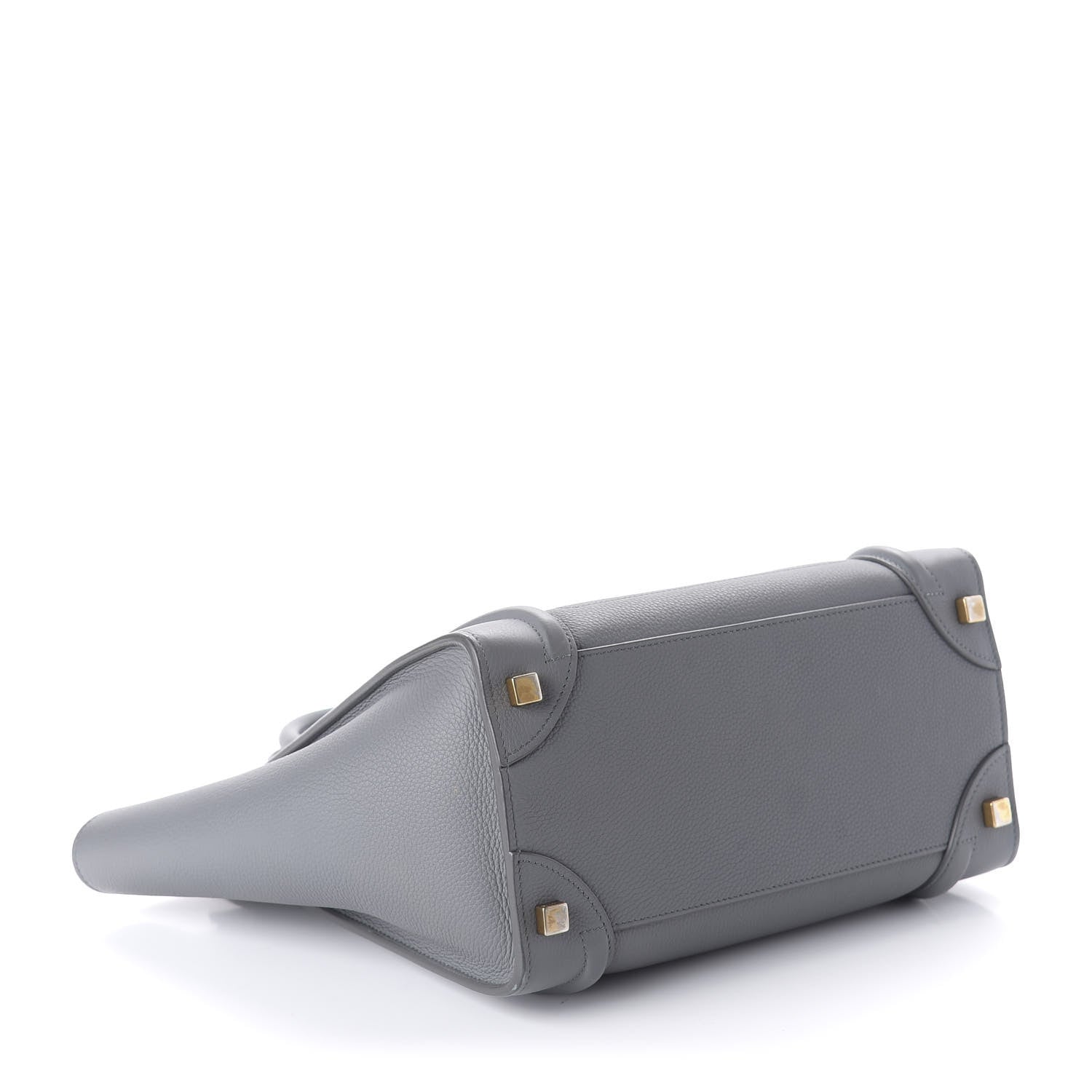 Celine Drummed Calfskin Micro Luggage Kohl 4 of 10