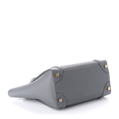 Celine Drummed Calfskin Micro Luggage Kohl 4 of 10