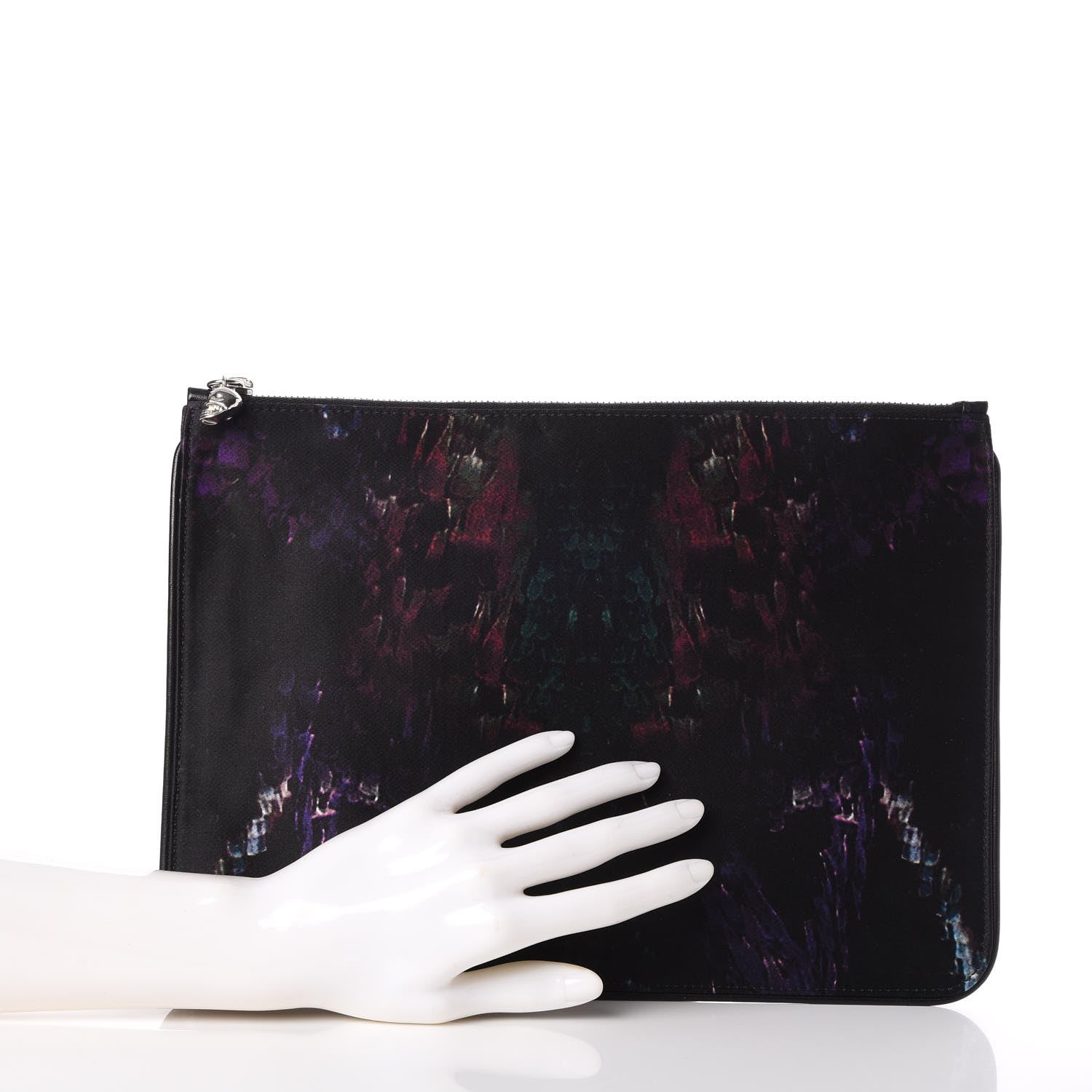 Alexander McQueen Silk Skull Charm Pouch Bag Multi 2 of 7