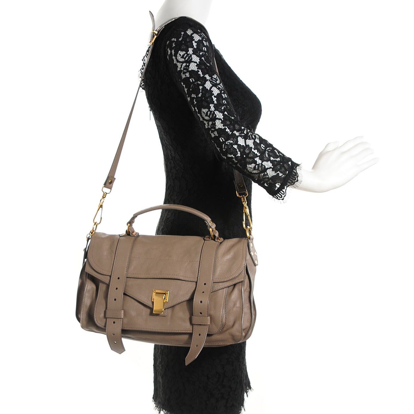 Lambskin Medium PS1 Satchel Smoke