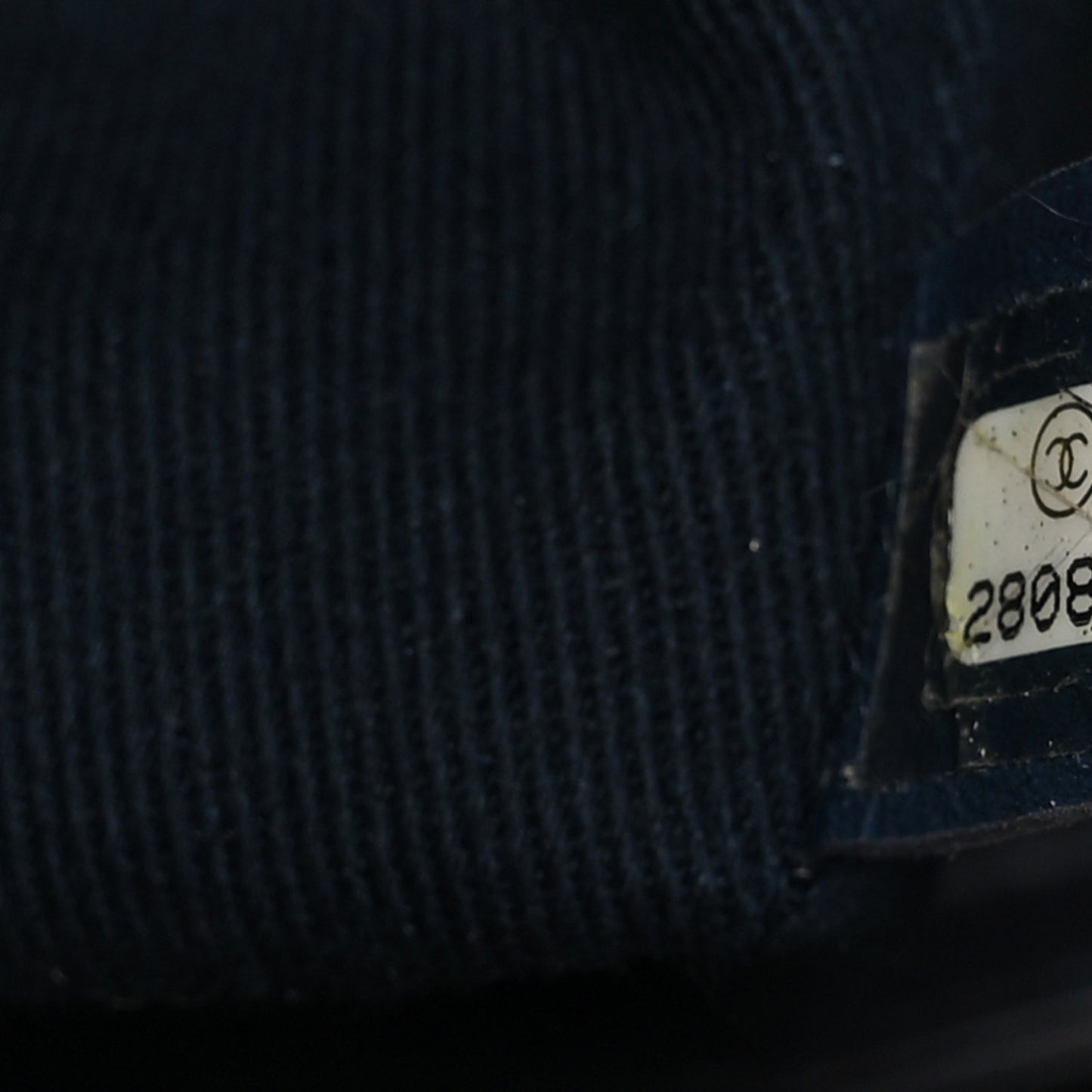 Lurex Canvas Medium Deauville Tote Navy Blue Gold