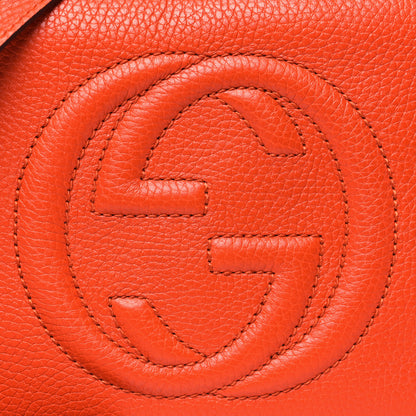 Gucci Pebbled Calfskin Small Soho Disco Bag Sun Orange 8 of 10