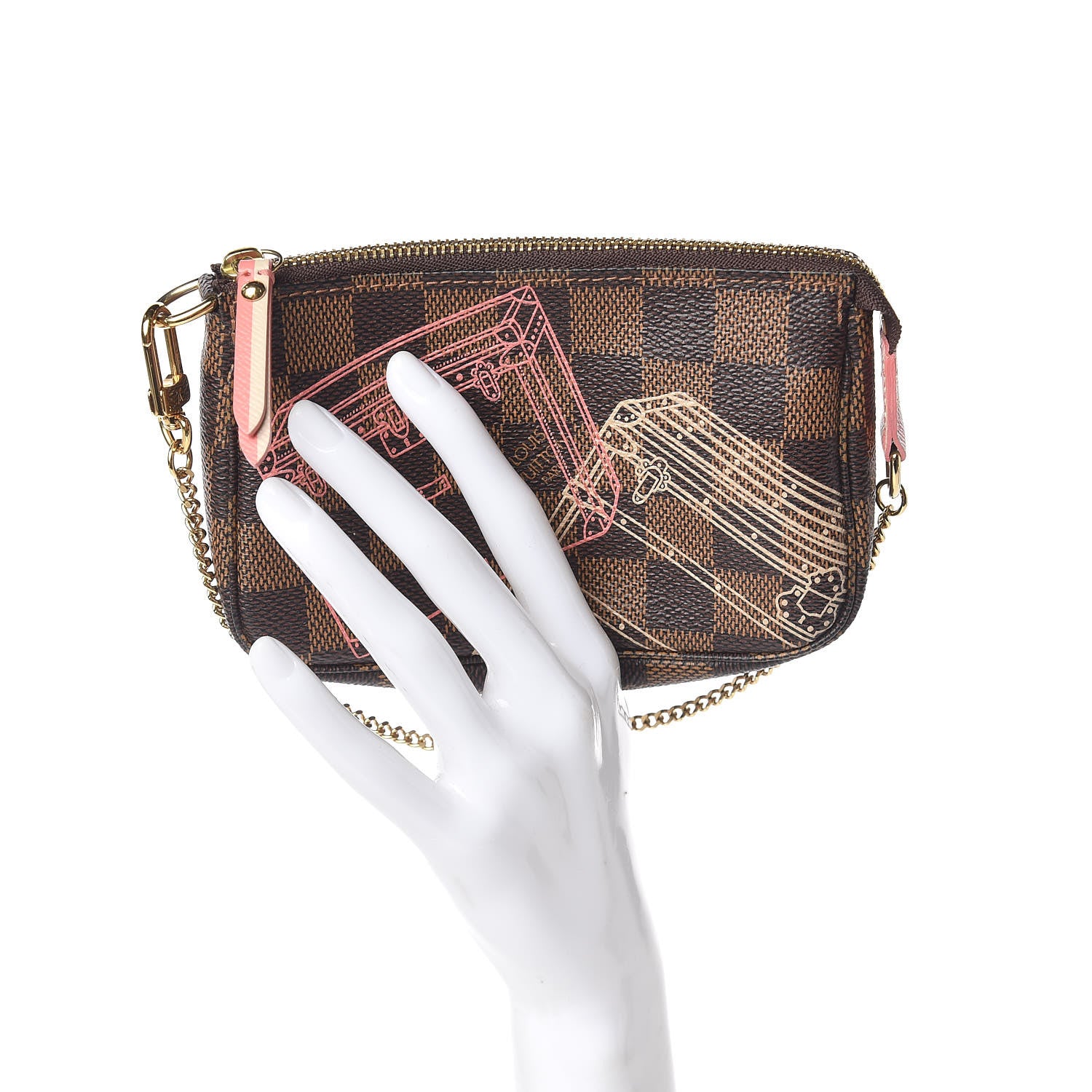 Louis Vuitton Damier Ebene 2014 Christmas Animation Mini Pochette Accessories 2 of 10