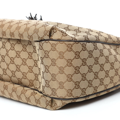 Gucci Monogram Margaux Calfskin Medium Emily Hobo Beige Ebony Cocoa 7 of 10