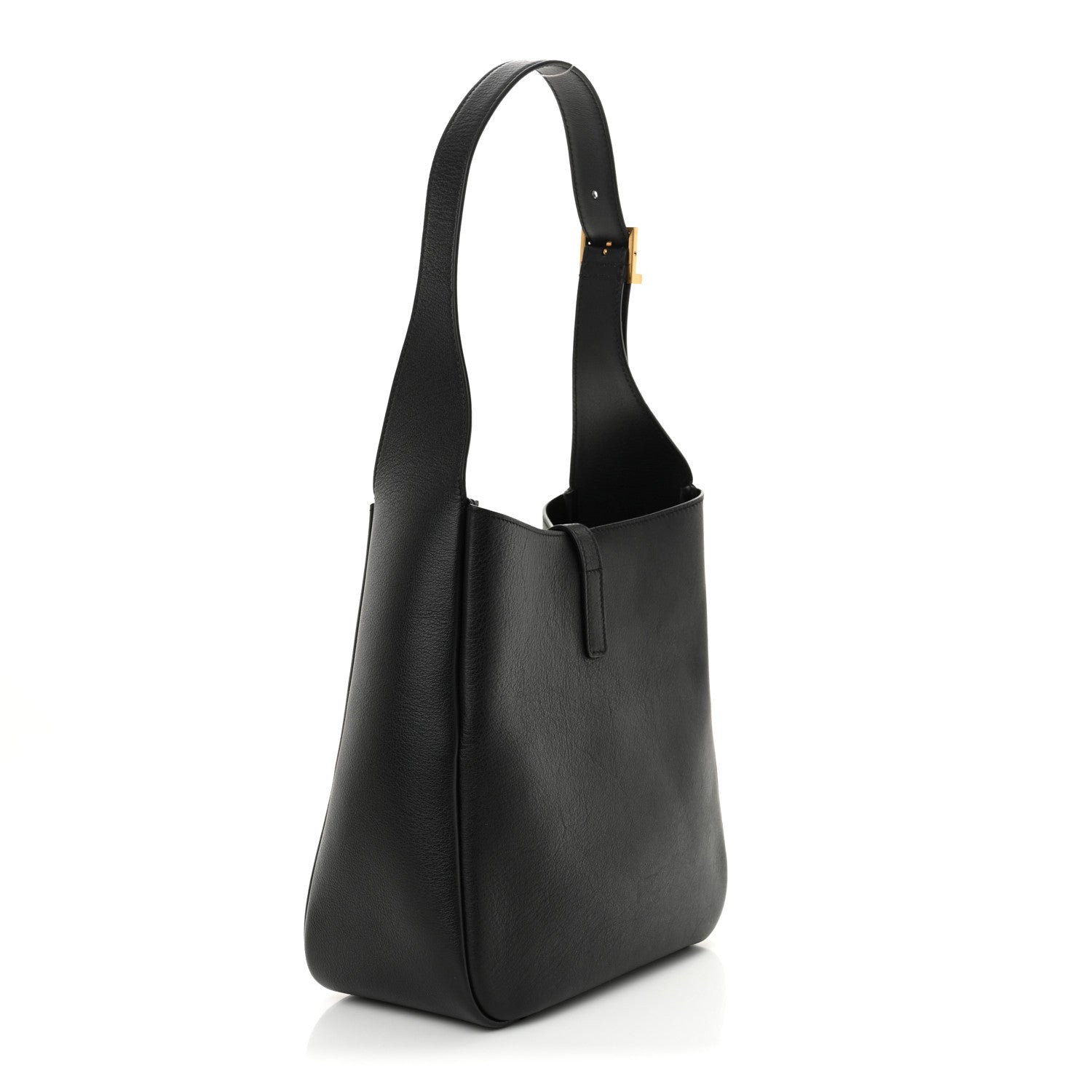 Saint Laurent Grained Calfskin Small Le 5 A 7 Soft Hobo Black 3 of 10