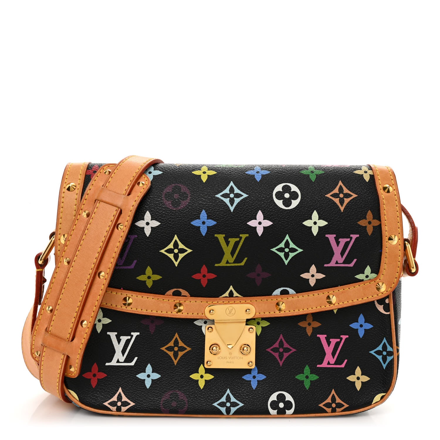 Louis Vuitton Monogram Multicolor Sologne Black 1 of 10