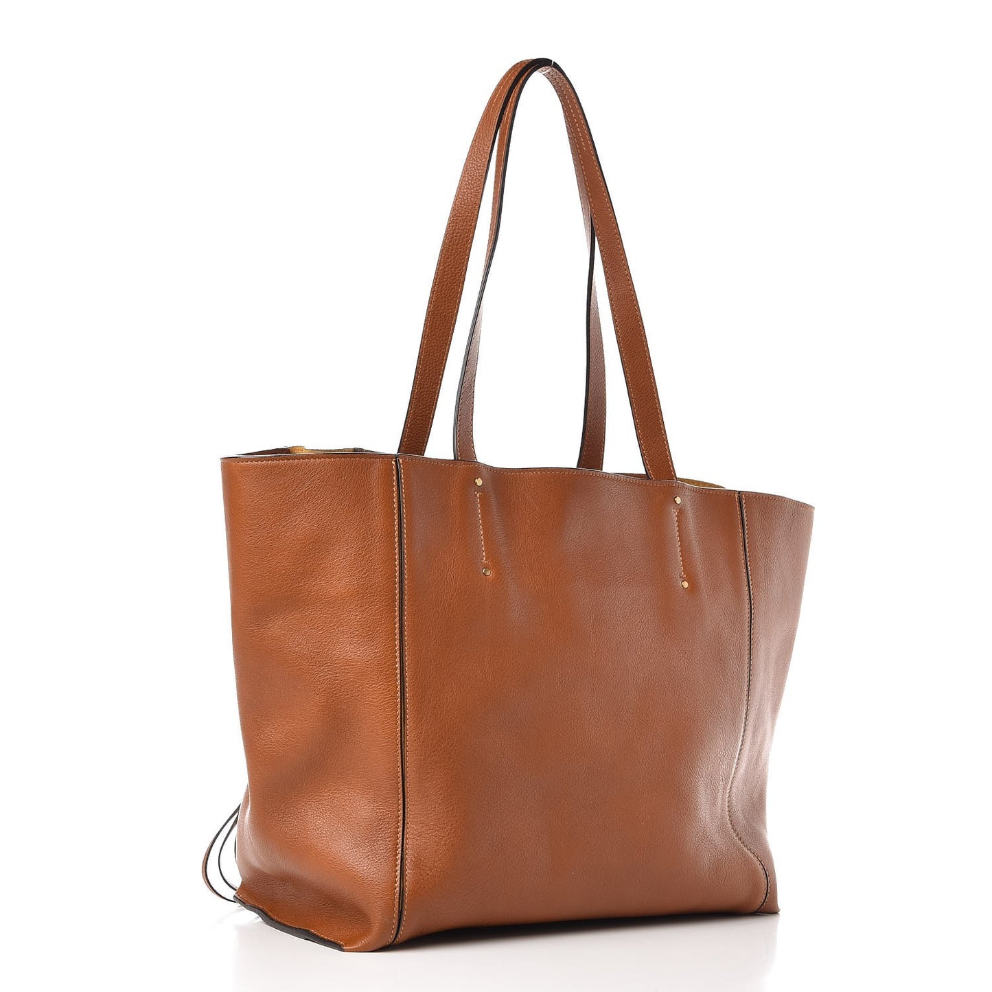 Smooth Calfskin Medium Milo Shopping Tote Caramel