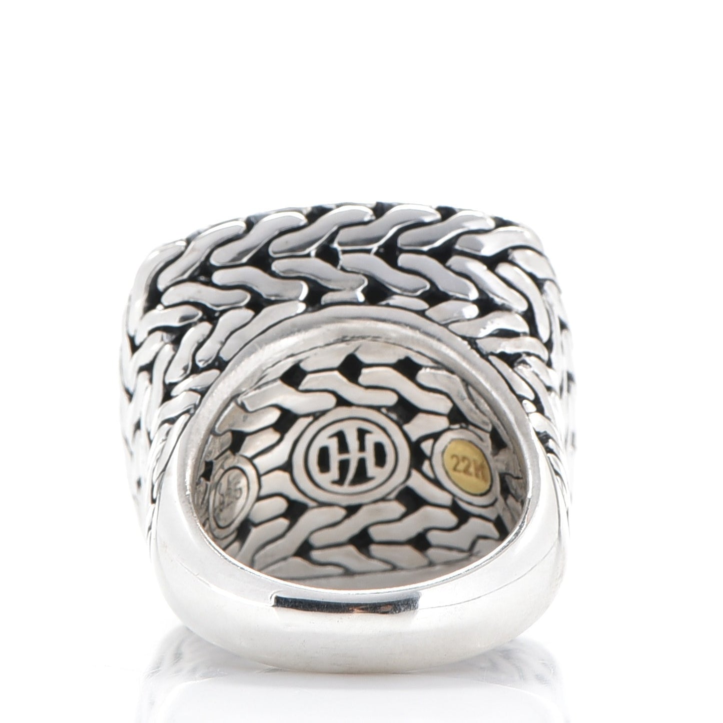 Sterling Silver 22K Yellow Gold Palu Ring 54 7