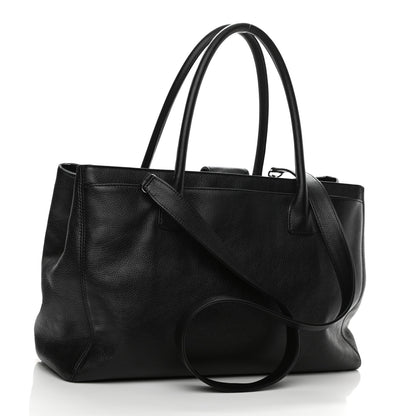 Chanel Calfskin Cerf Executive Shopper Tote Black 3 of 11