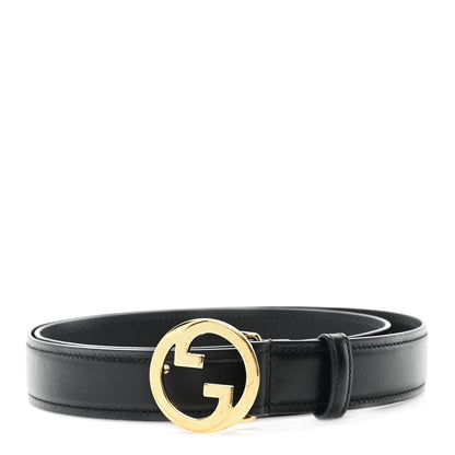 Gucci Ciny Lux Calfskin Blondie 30mm Belt 95 38 Black 1 of 4