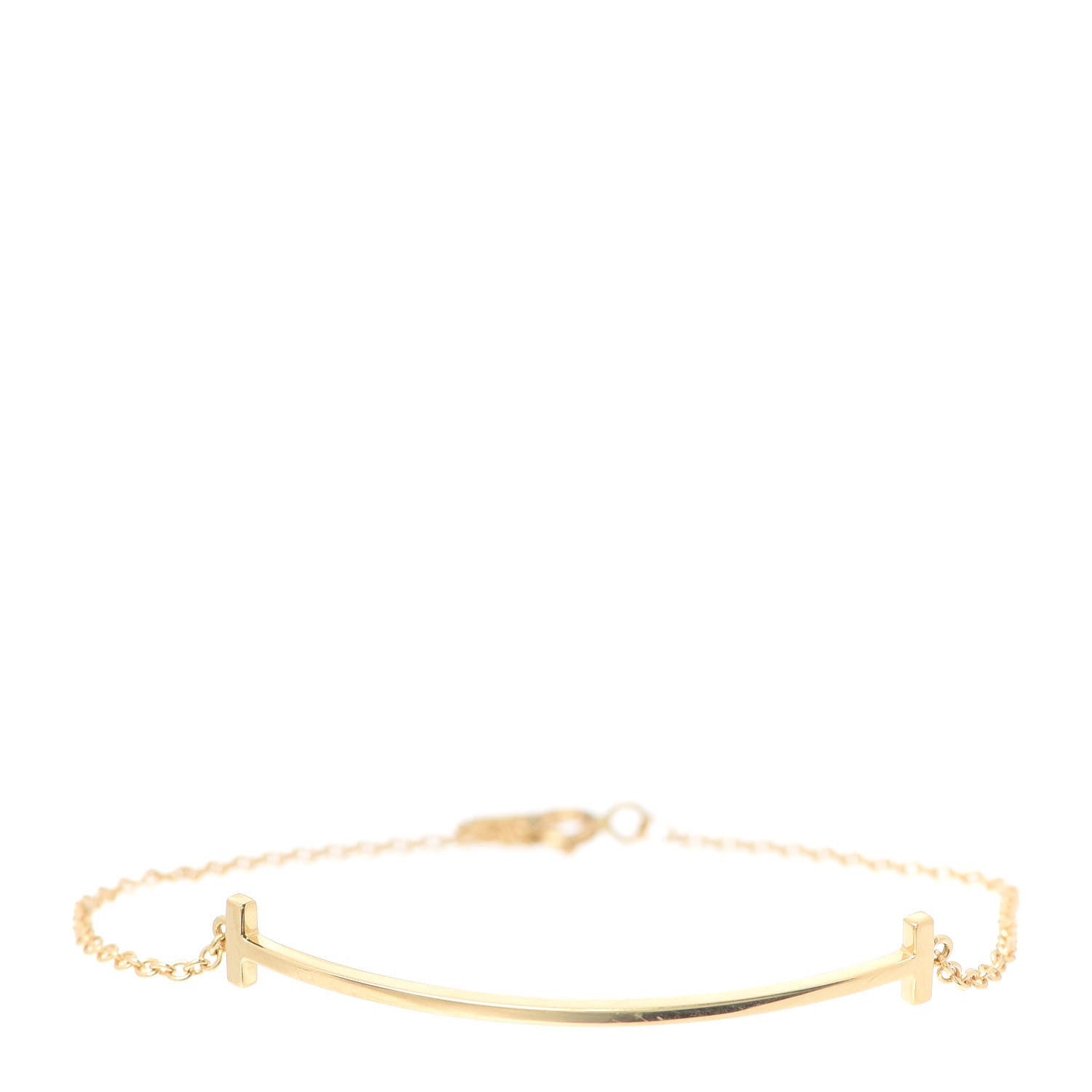 Tiffany 18K Yellow Gold T Smile Bracelet 1 of 6