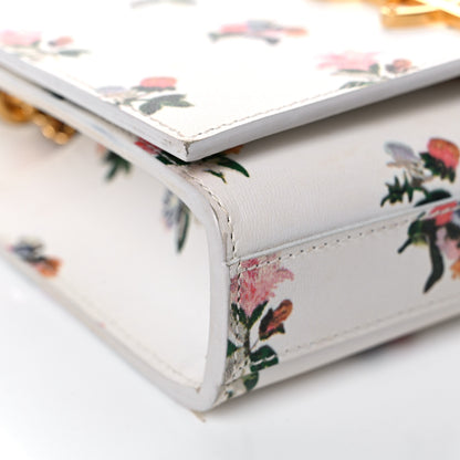 Saint Laurent Calfskin Prairie Flower Printed Small Classic Monogram Kate Satchel White 10 of 16