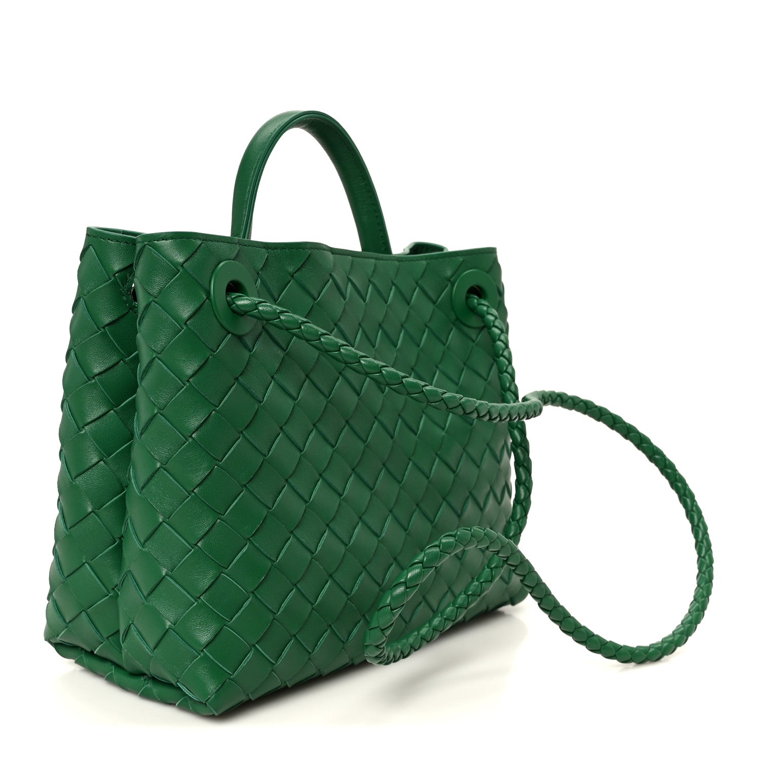 Bottega Veneta Nappa Intrecciato Small Andiamo Shoulder Bag Jungle