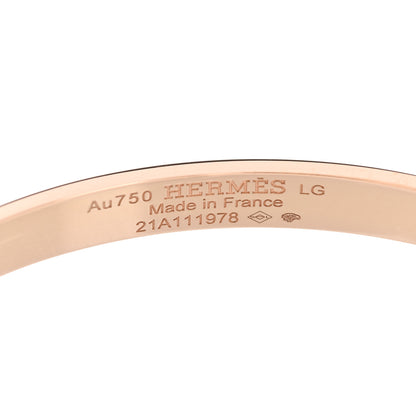 Hermes 18K Rose Gold Diamond PM H D'Ancre Bracelet LG 3 of 4