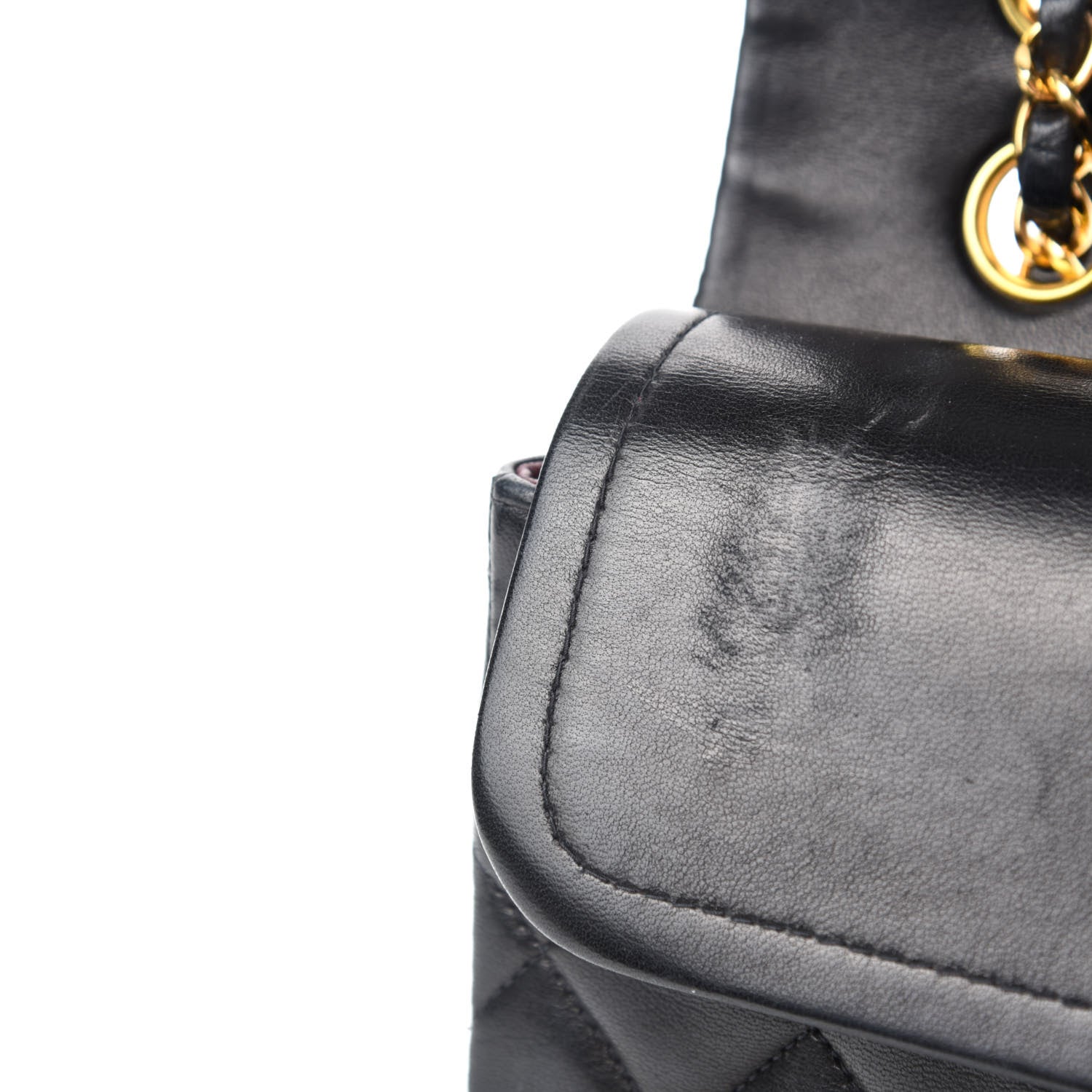 Chanel Lambskin Quilted Medium Double Flap Black 8 of 14