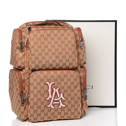 Gucci X MLB GG Monogram LA Dodgers Large Backpack Beige Ruggine Ivory 10 of 10