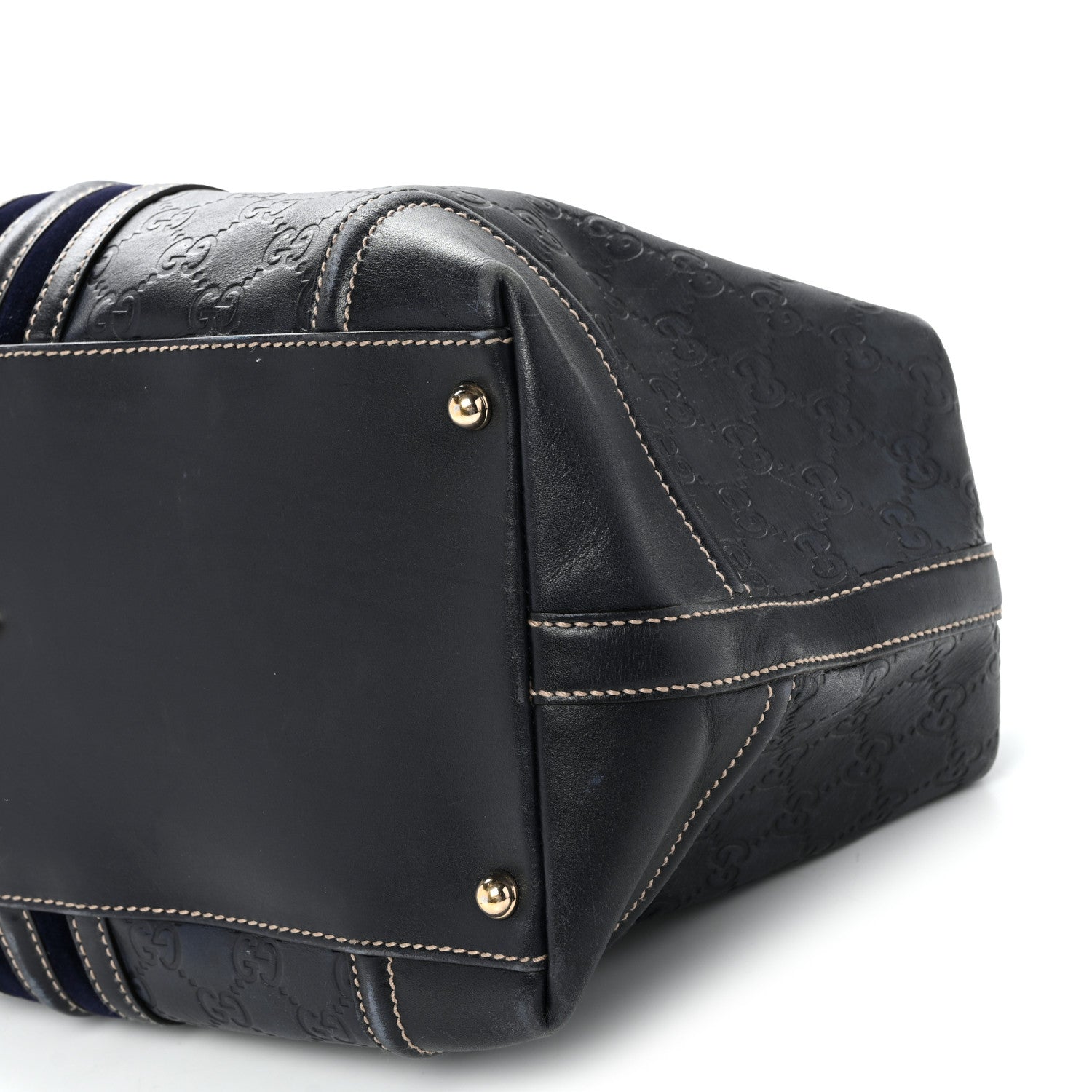 Gucci Guccissima Large Treasure Boston Navy 10 of 10
