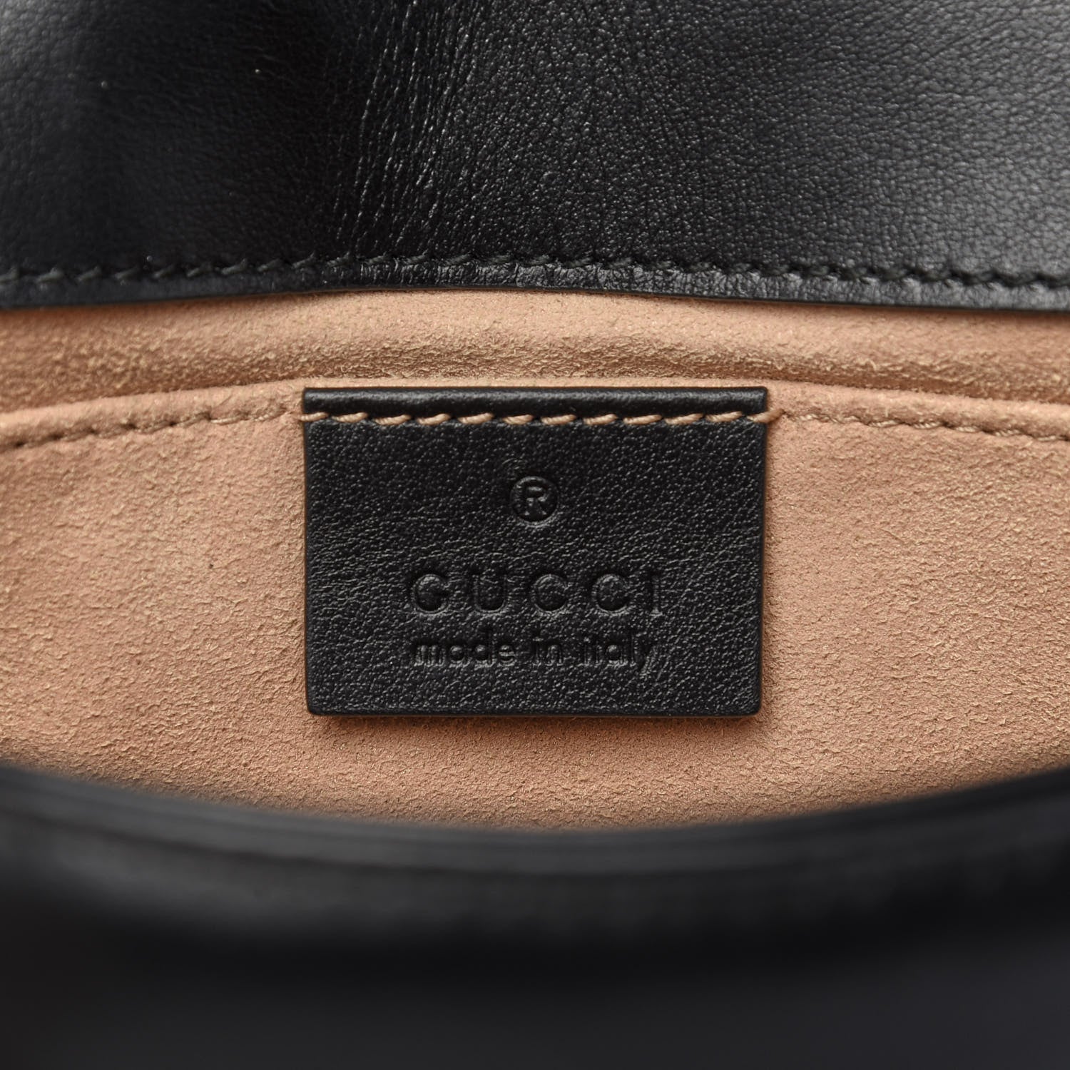 Gucci Calfskin Matelasse Mini GG Marmont Shoulder Bag Black 7 of 8