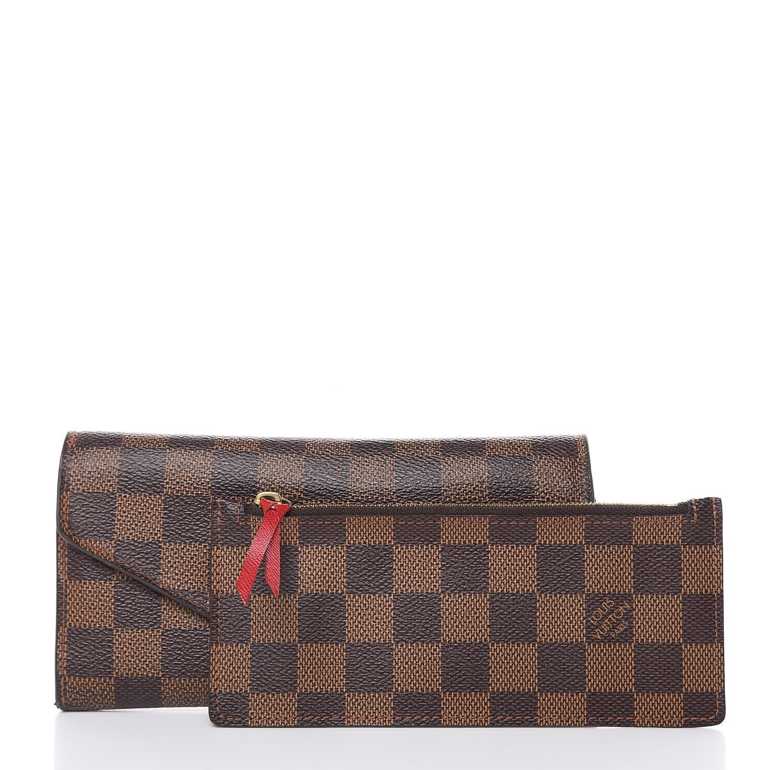 Louis Vuitton Damier Ebene Josephine Wallet Red 13 of 14