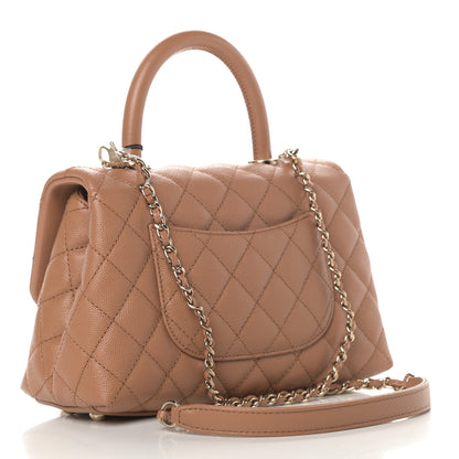 Chanel Caviar Quilted Mini Coco Handle Flap Brown 3 of 11