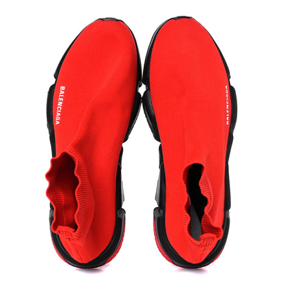 Balenciaga Neoprene Knit Mens Speed Sneakers 45 Red Black 2 of 11