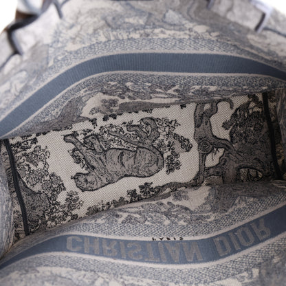 Christian Dior Gradient Canvas Embroidered Large Dioriviera Toile De Jouy Book Tote Blue 5 of 10