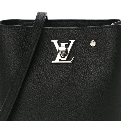 Louis Vuitton Calfskin Nano Lockme Bucket Black 6 of 8