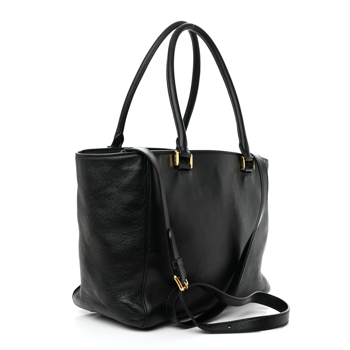Calfskin Front Pocket Tote Black