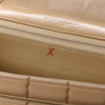 Chanel Lambskin Square Double Stitch Flap Beige 9 of 11