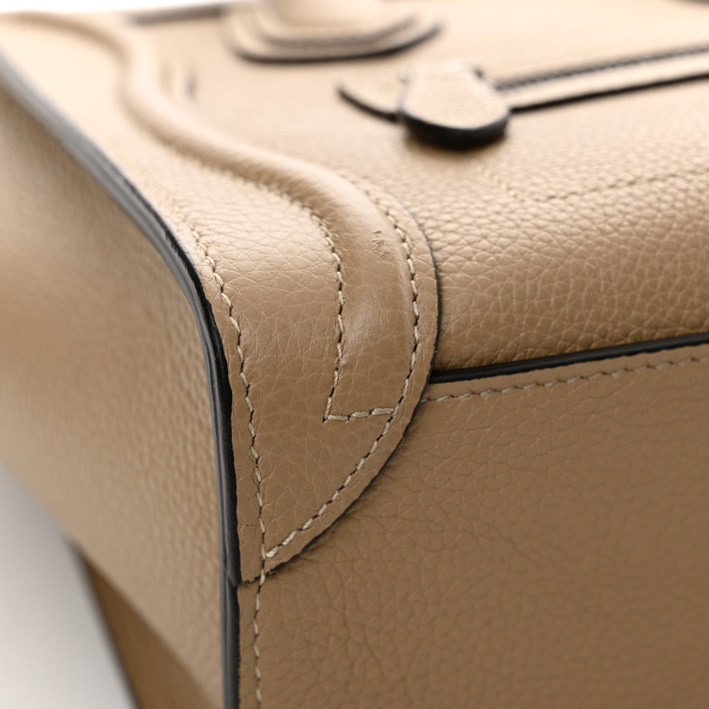 Drummed Calfskin Nano Luggage Dune
