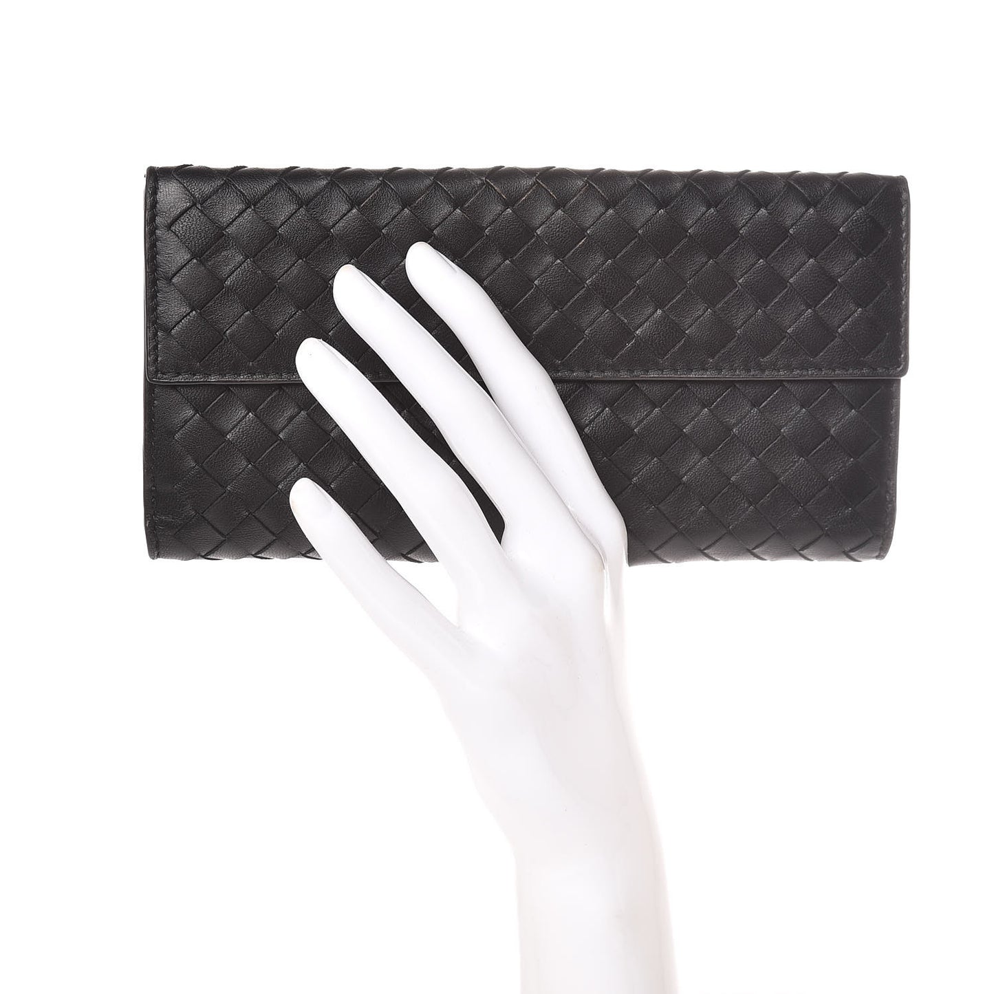 Nappa Intrecciato Continental Wallet Black