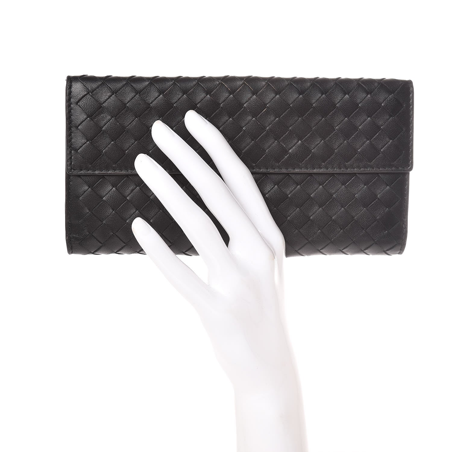Bottega Veneta Nappa Intrecciato Continental Wallet Black 2 of 8