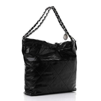 Chanel Shiny Calfskin Quilted Small Chanel 22 Black 4 of 11