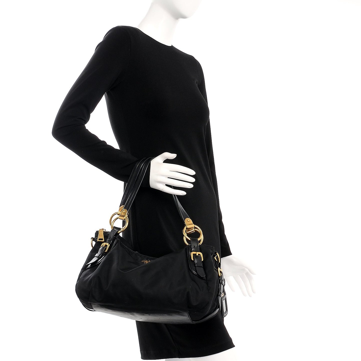 Tessuto Nylon Shoulder Bag Nero Black
