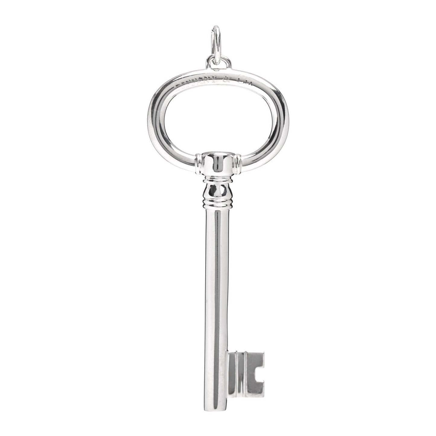 Sterling Silver Oval Key Pendant