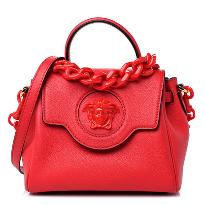Versace Grained Calfskin Medium La Medusa Bag Red 1 of 17