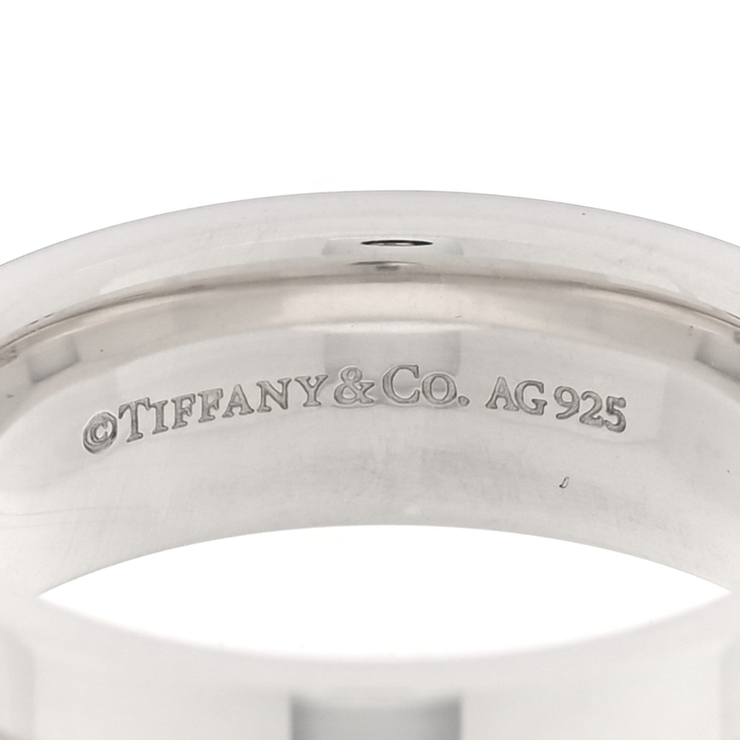 Tiffany Sterling Silver T Wide Ring 49 5 4 of 5