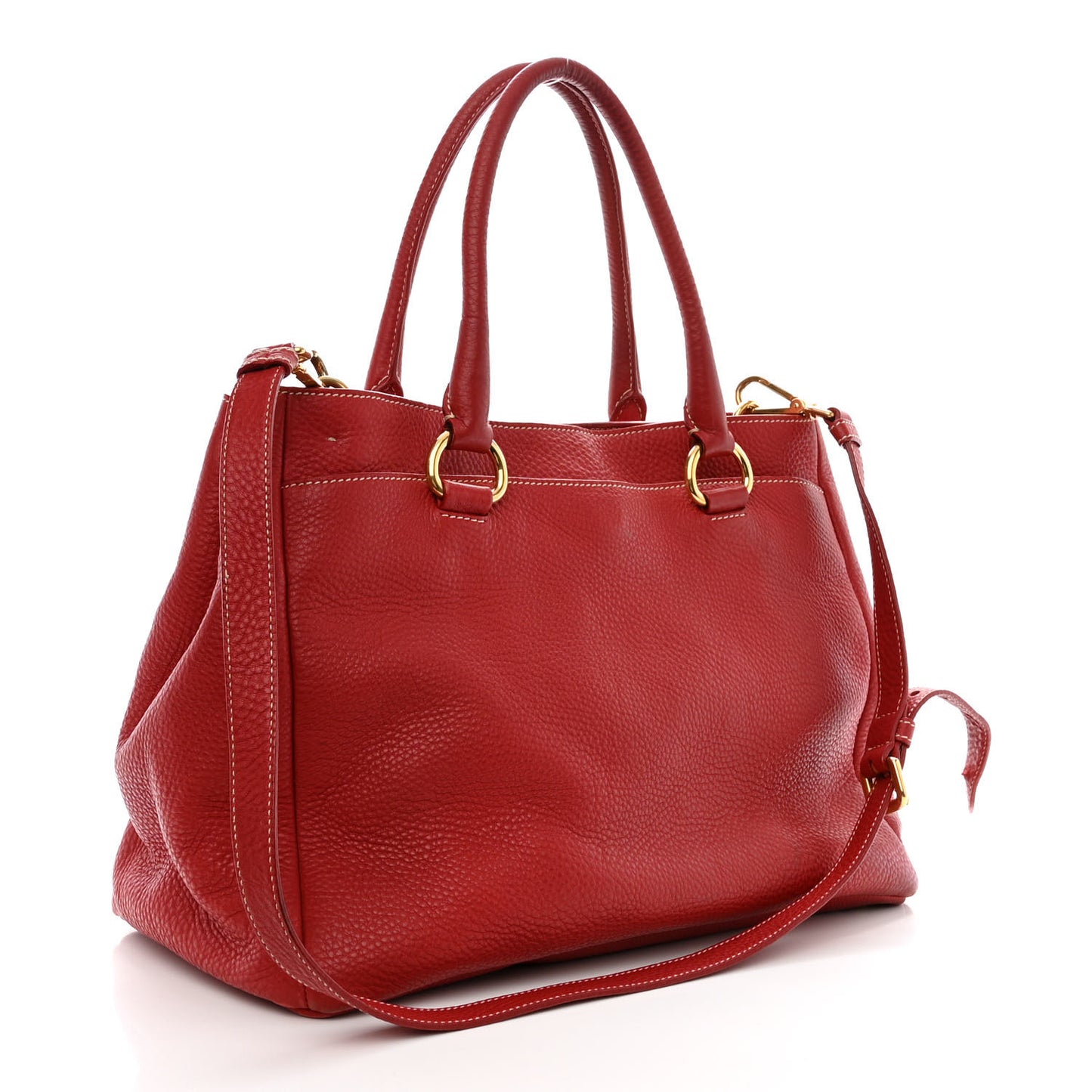 Vitello Daino Tote Rosso