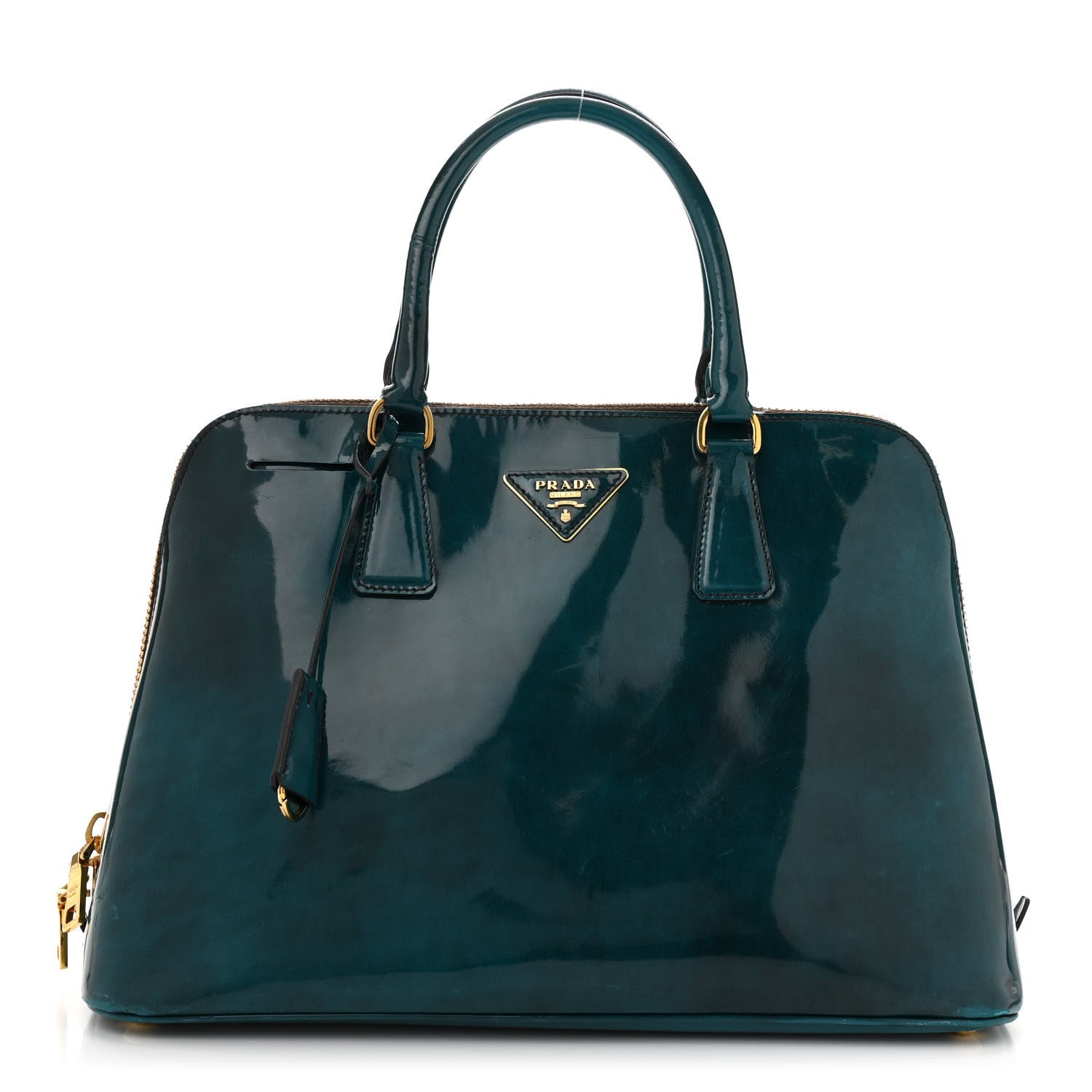 Prada Spazzolato Medium Promenade Tote Pavone Fume 1 of 14