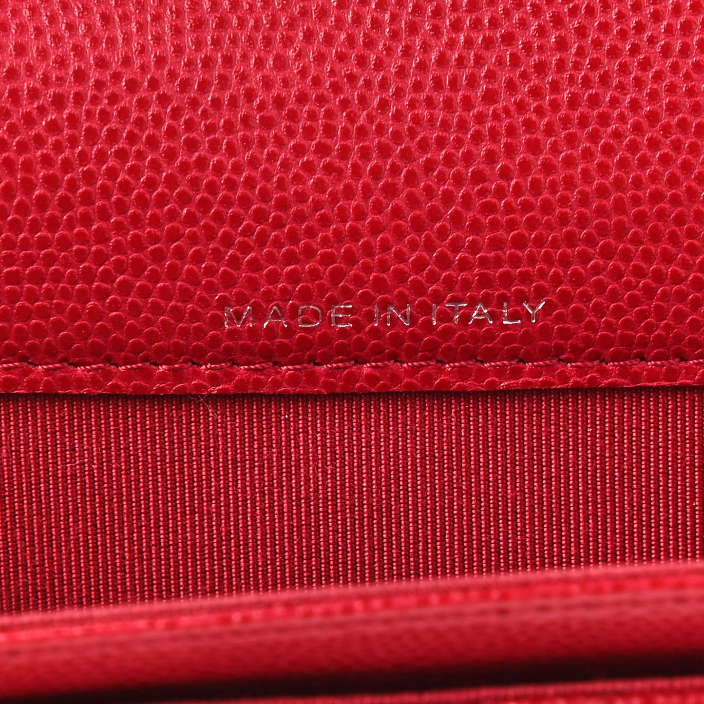 Caviar Quilted Flap Card Holder Dark Red