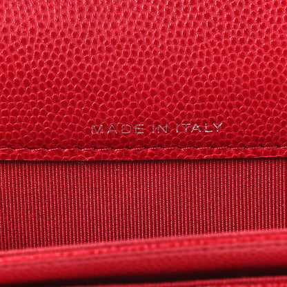 Chanel Caviar Quilted Flap Card Holder Dark Red 7 of 8