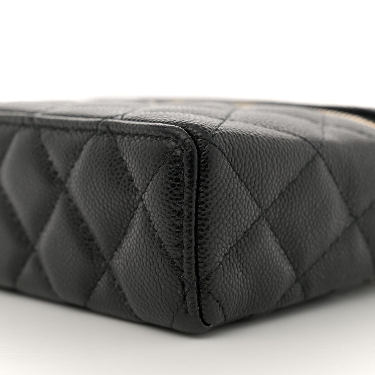 Chanel Caviar Quilted Top Handle Slim Vanity With Chain Black 10 of 11