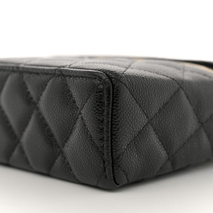 Chanel Caviar Quilted Top Handle Slim Vanity With Chain Black 10 of 11